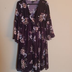 Torrid dark purple floral dress